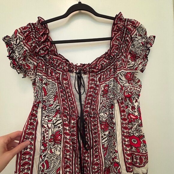 ANNA SUI floral silk dress S - Picture 7 of 8